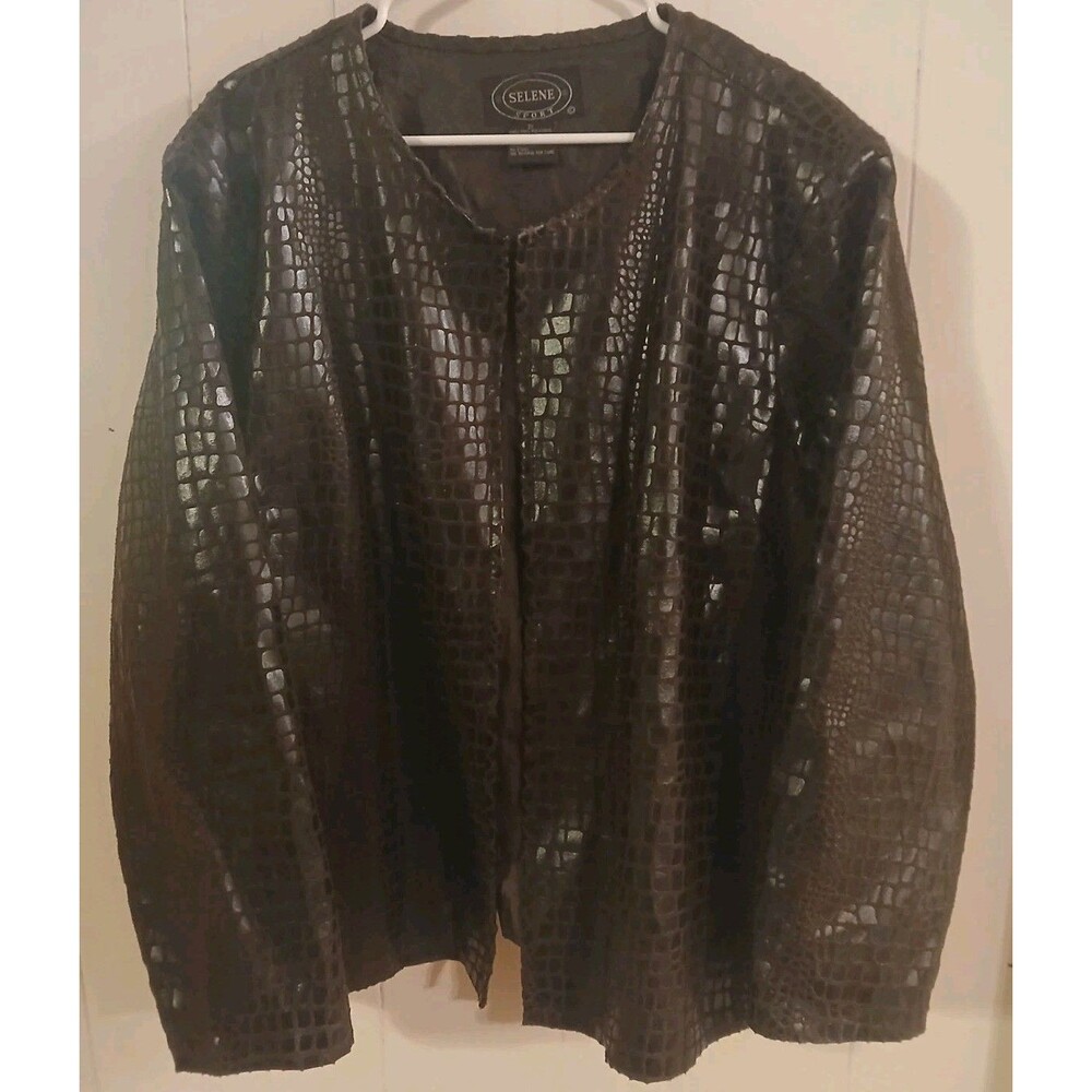 Selene Sport Women's  Jacket  Size 2X Alligator Crocodile Snakeskin Reptile